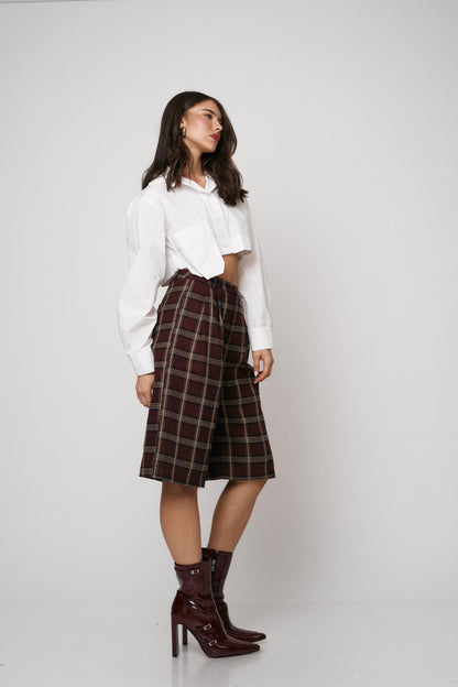 מכנסי ברמודה לונה - בורדו