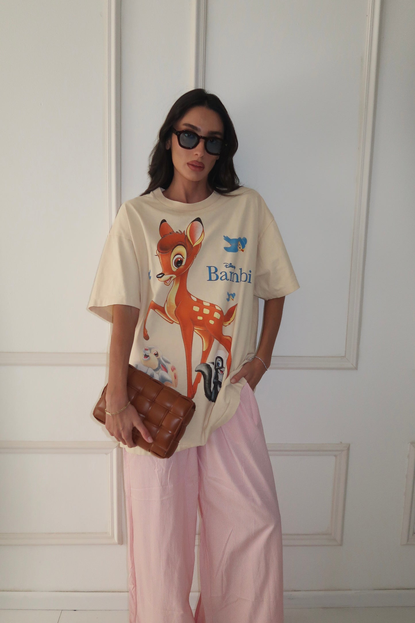 מכנסי פסים - ורוד EXCLUSIVE