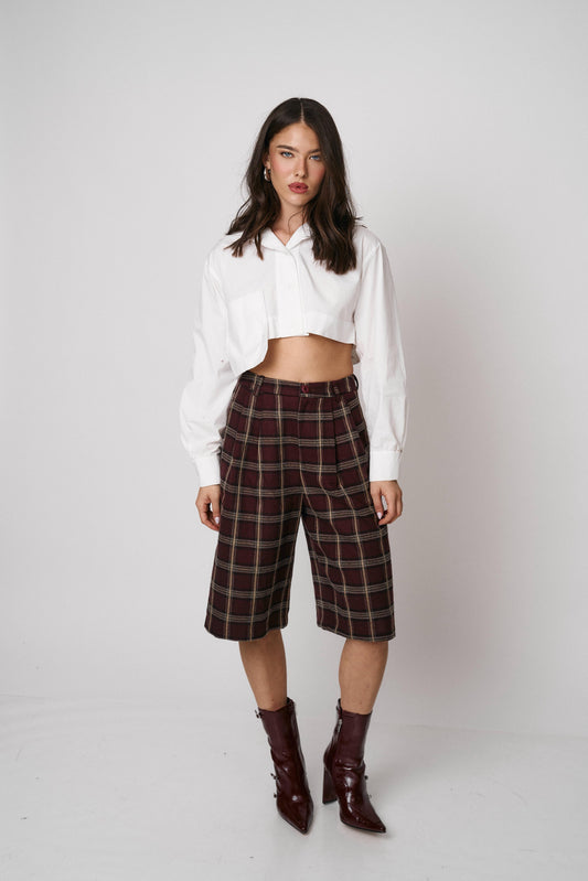 מכנסי ברמודה לונה - בורדו