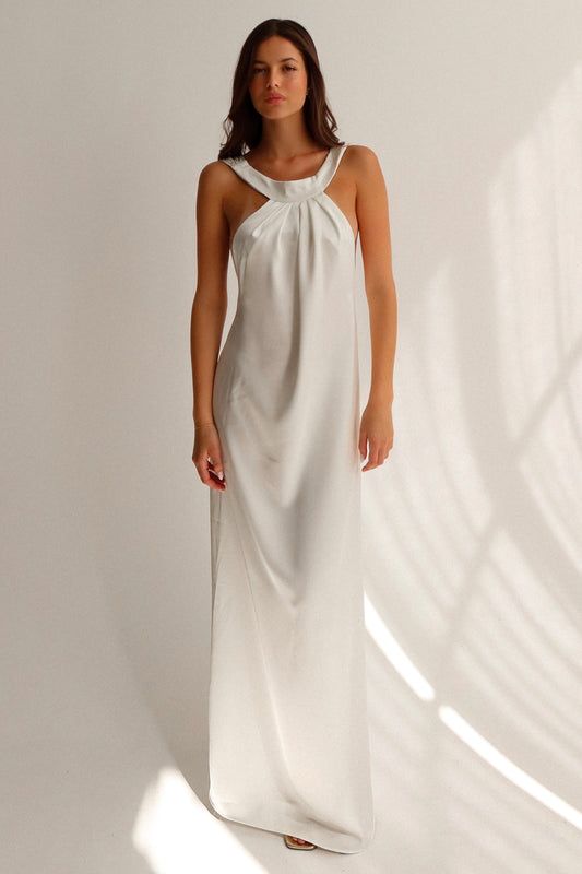 שמלת אריאנה-לבן