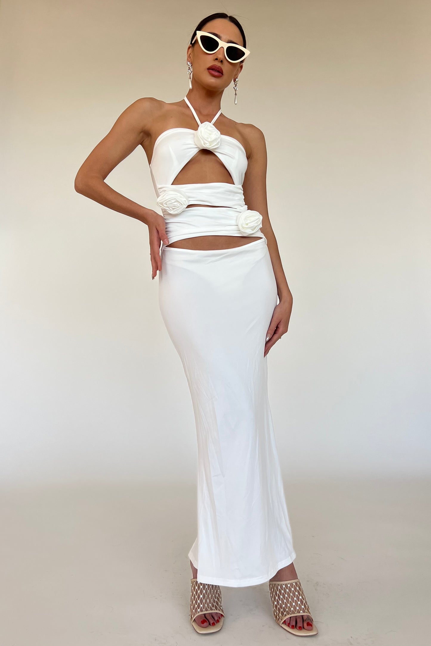 שמלת פלורנסיה - לבן