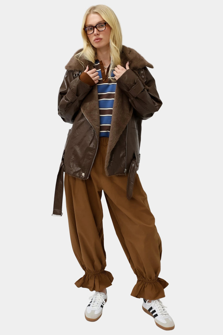 מעיל שון - חום שוקלד