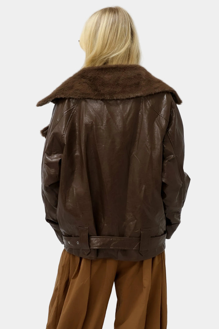 מעיל שון - חום שוקלד