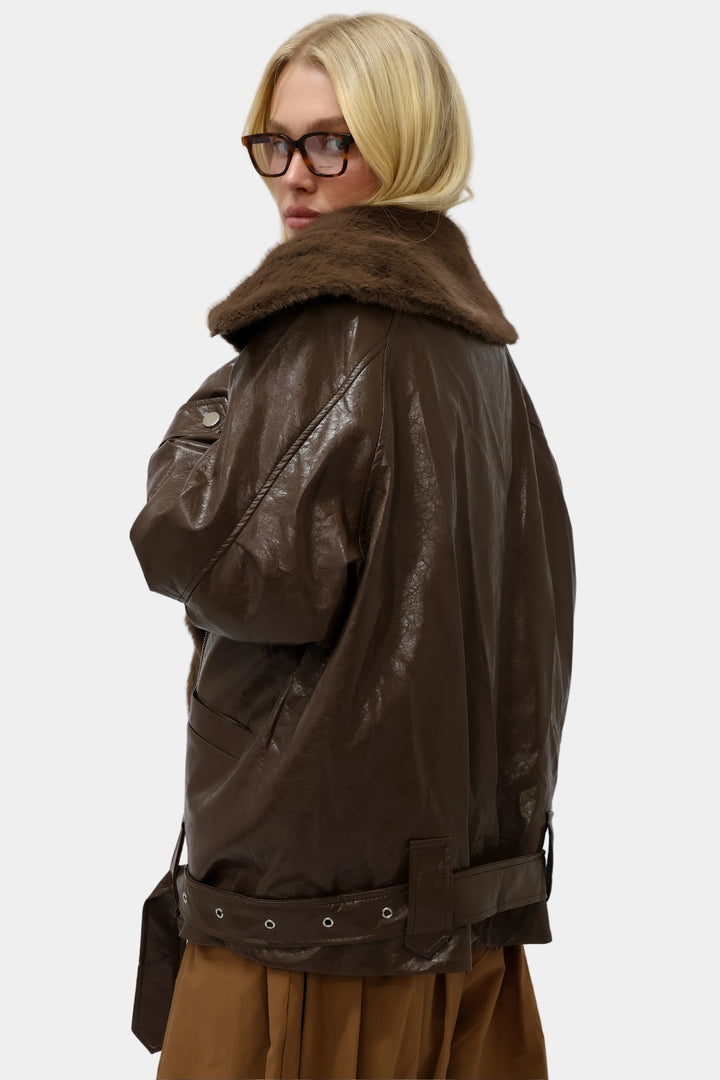 מעיל שון - חום שוקלד