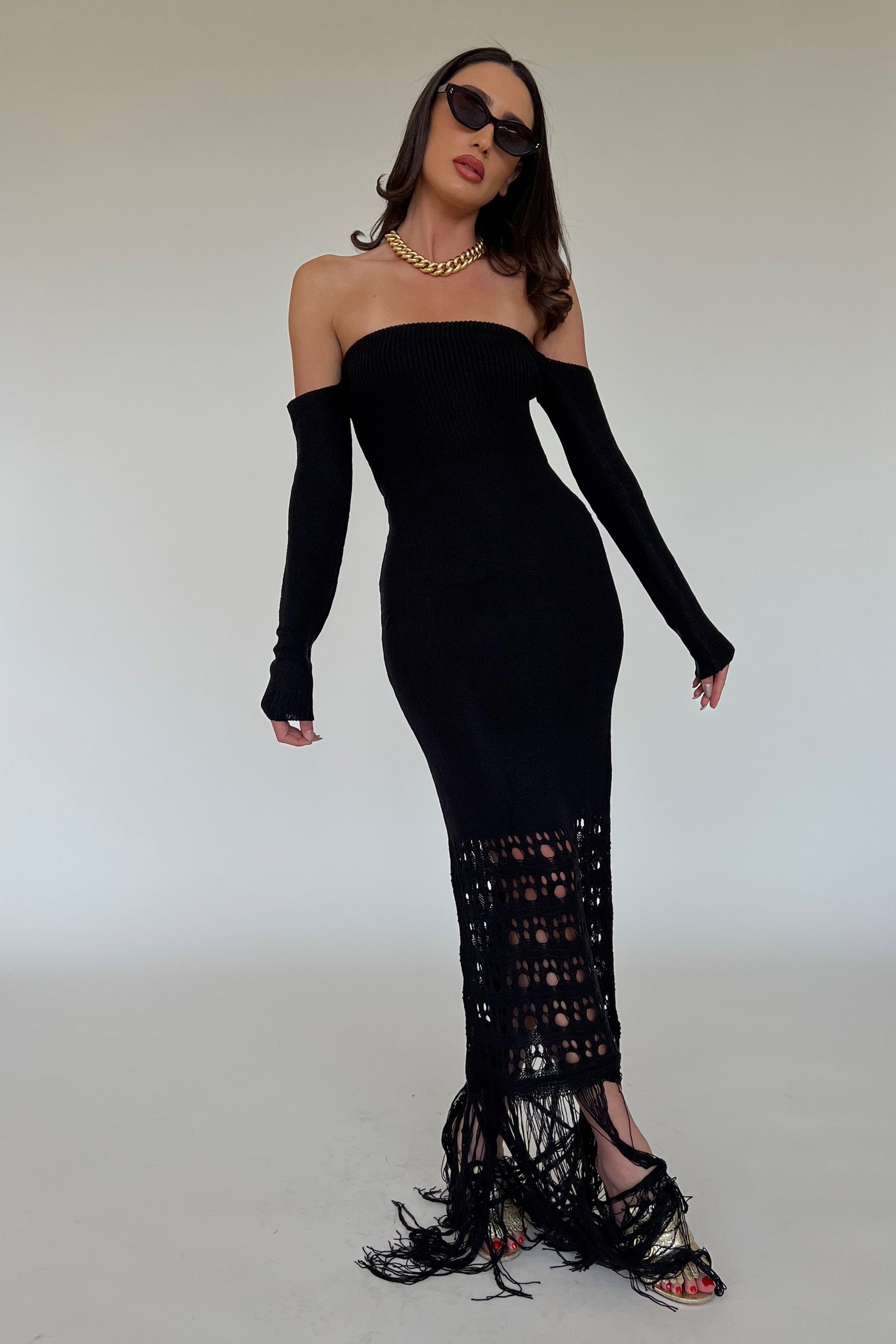 שמלת רונה - שחור
