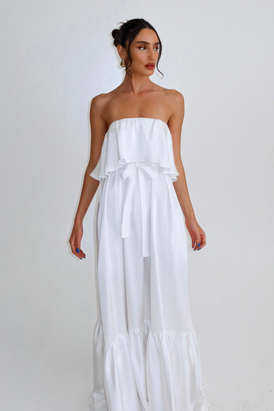 שמלת פייר - לבן