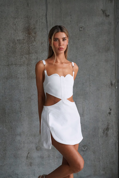 שמלת קייט - לבן