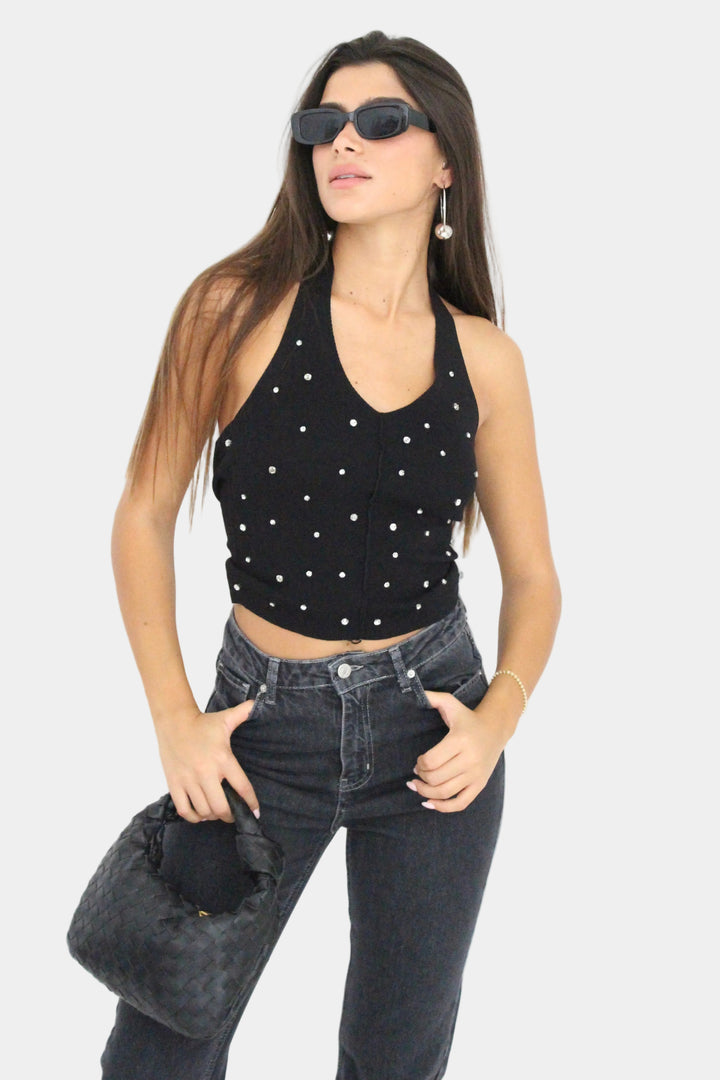 טופ סריג דיימונד - שחור