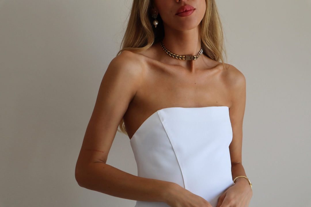 שמלת מל  - לבן