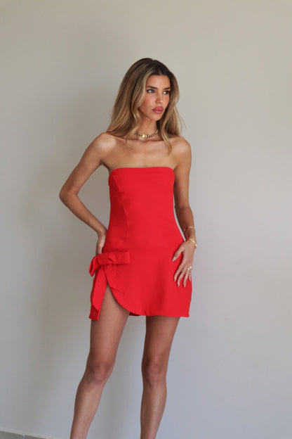 שמלת מל  - אדום