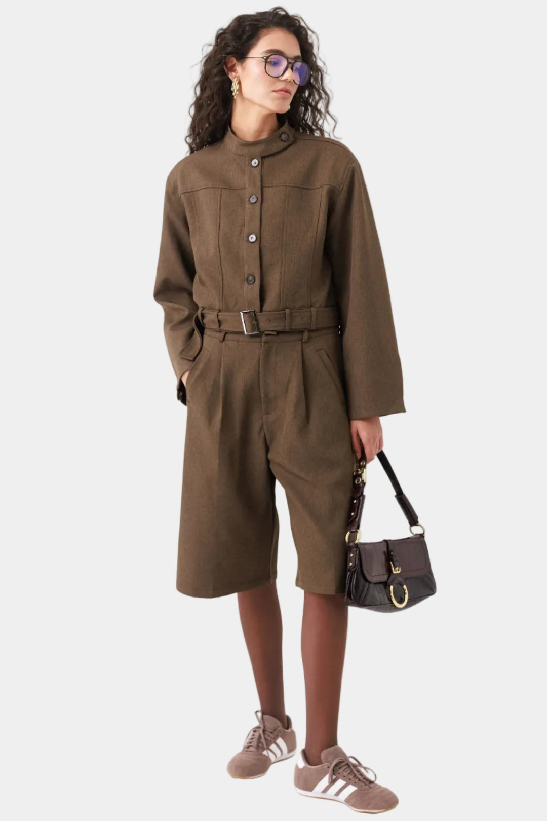 חליפת ברמודה שיינה- חום