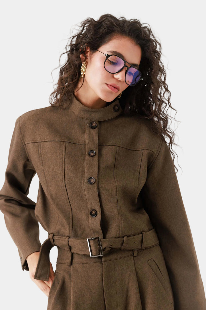 חליפת ברמודה שיינה- חום