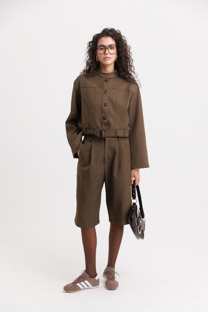 חליפת ברמודה שיינה- חום