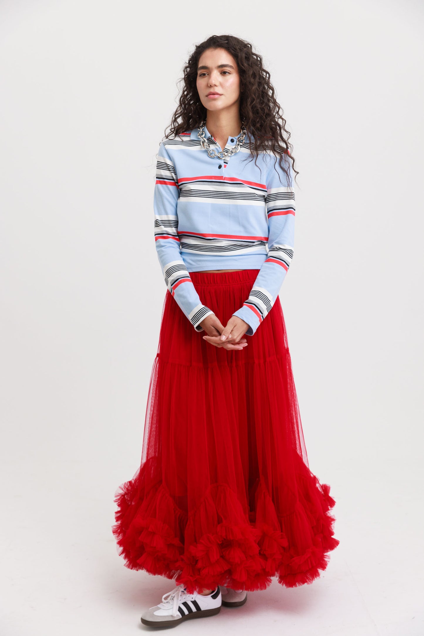 חולצת שון פסים - תכלת