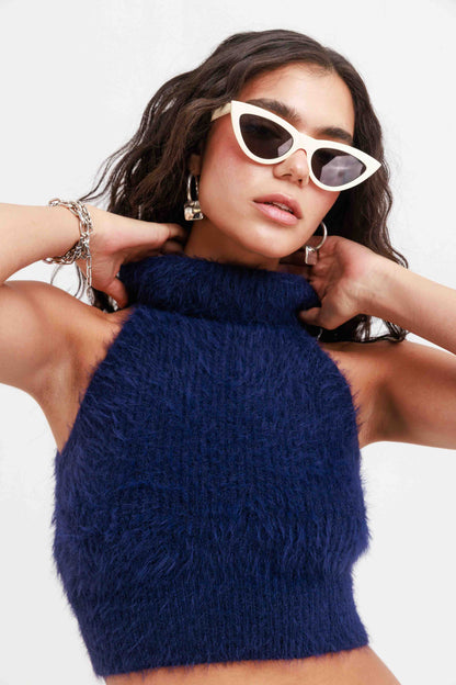 חולצת טופ גולף - כחול