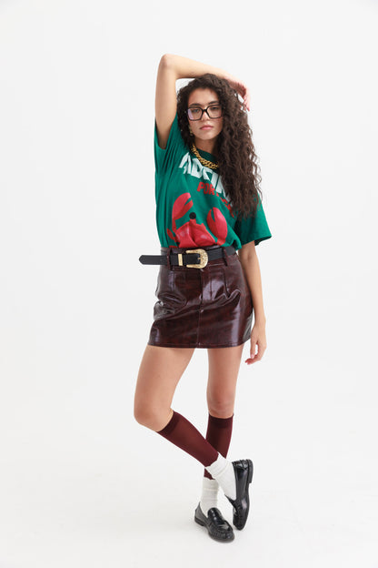 חצאית בילי - בורדו