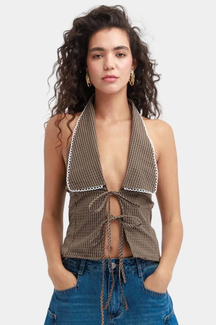 חולצת וסט סירי - משבצות