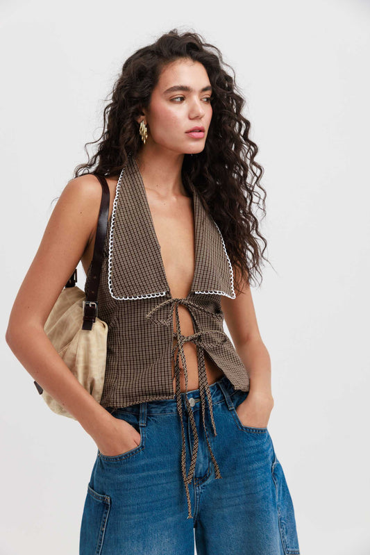 חולצת וסט סירי - משבצות