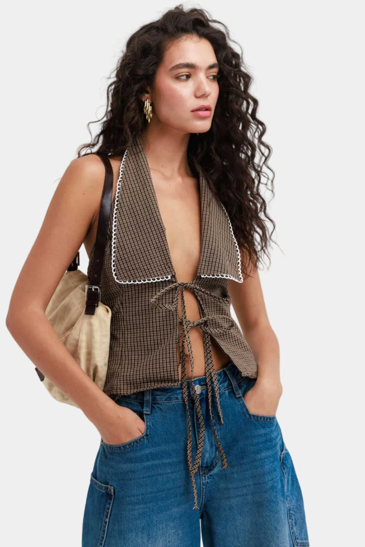 חולצת וסט סירי - משבצות