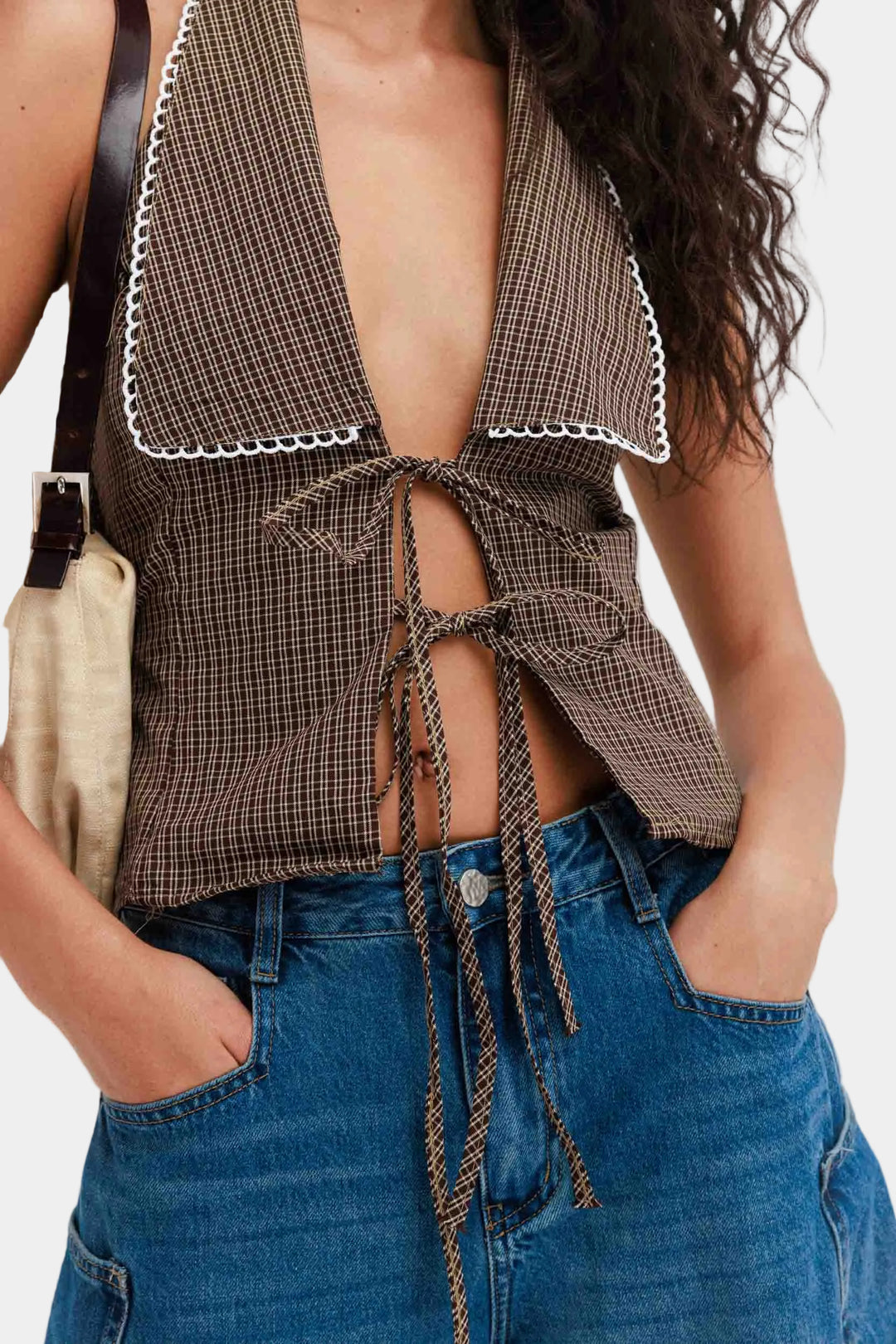 חולצת וסט סירי - משבצות