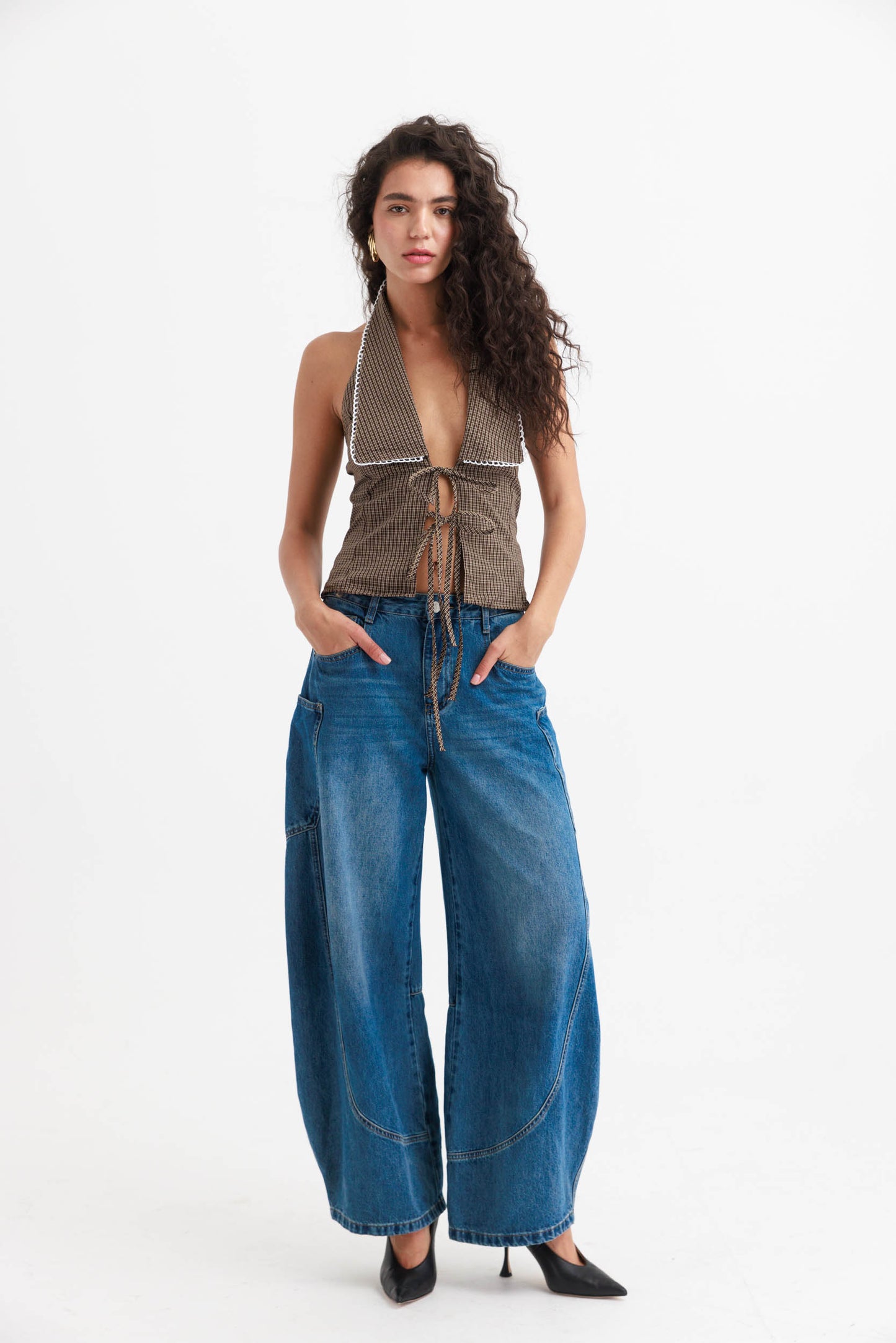 חולצת וסט סירי - משבצות