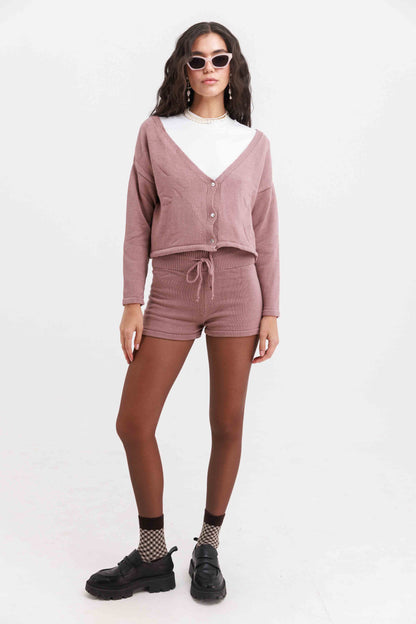 חליפת סריג אליס - זית