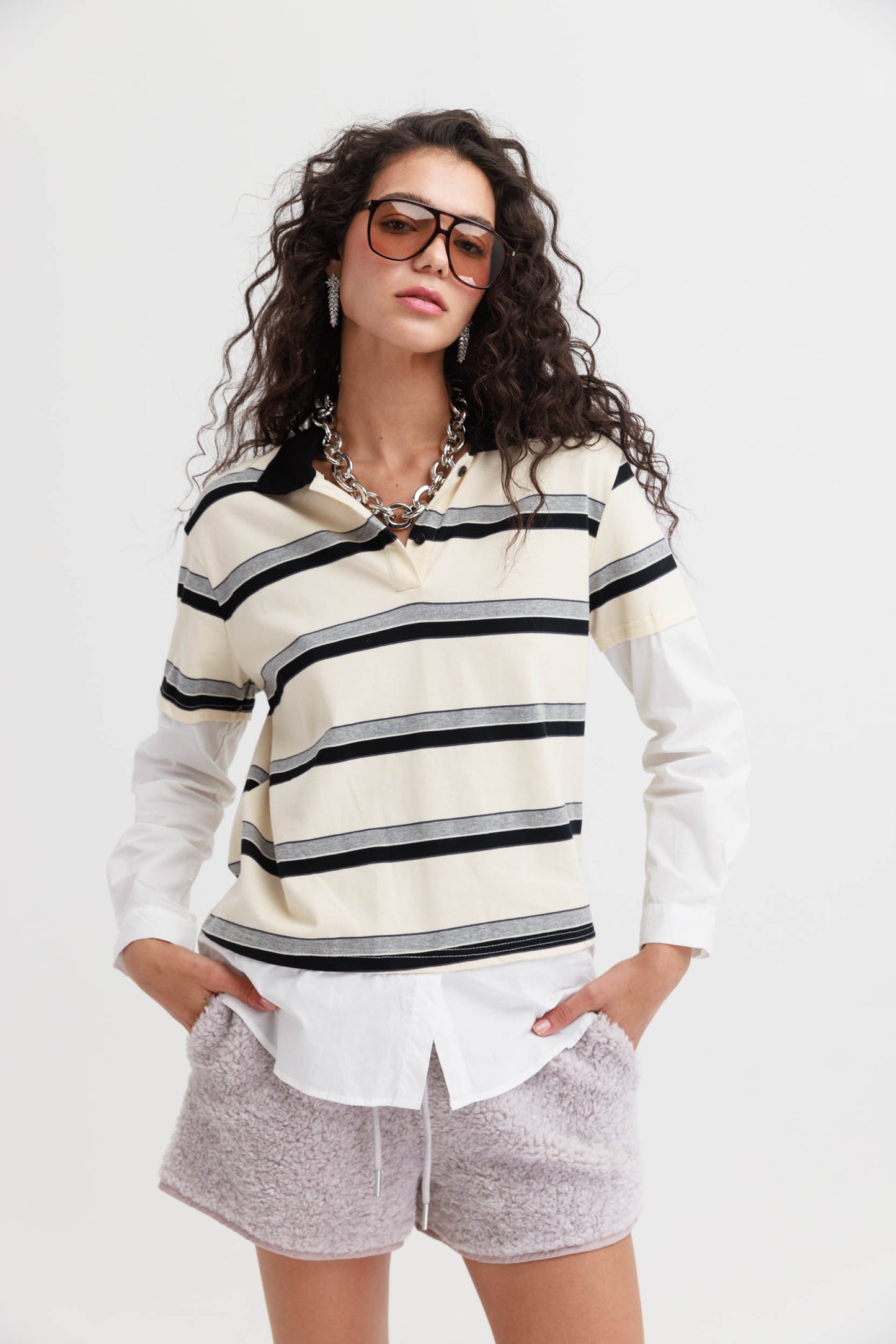 מכנסי שורטס ליאה - אפור