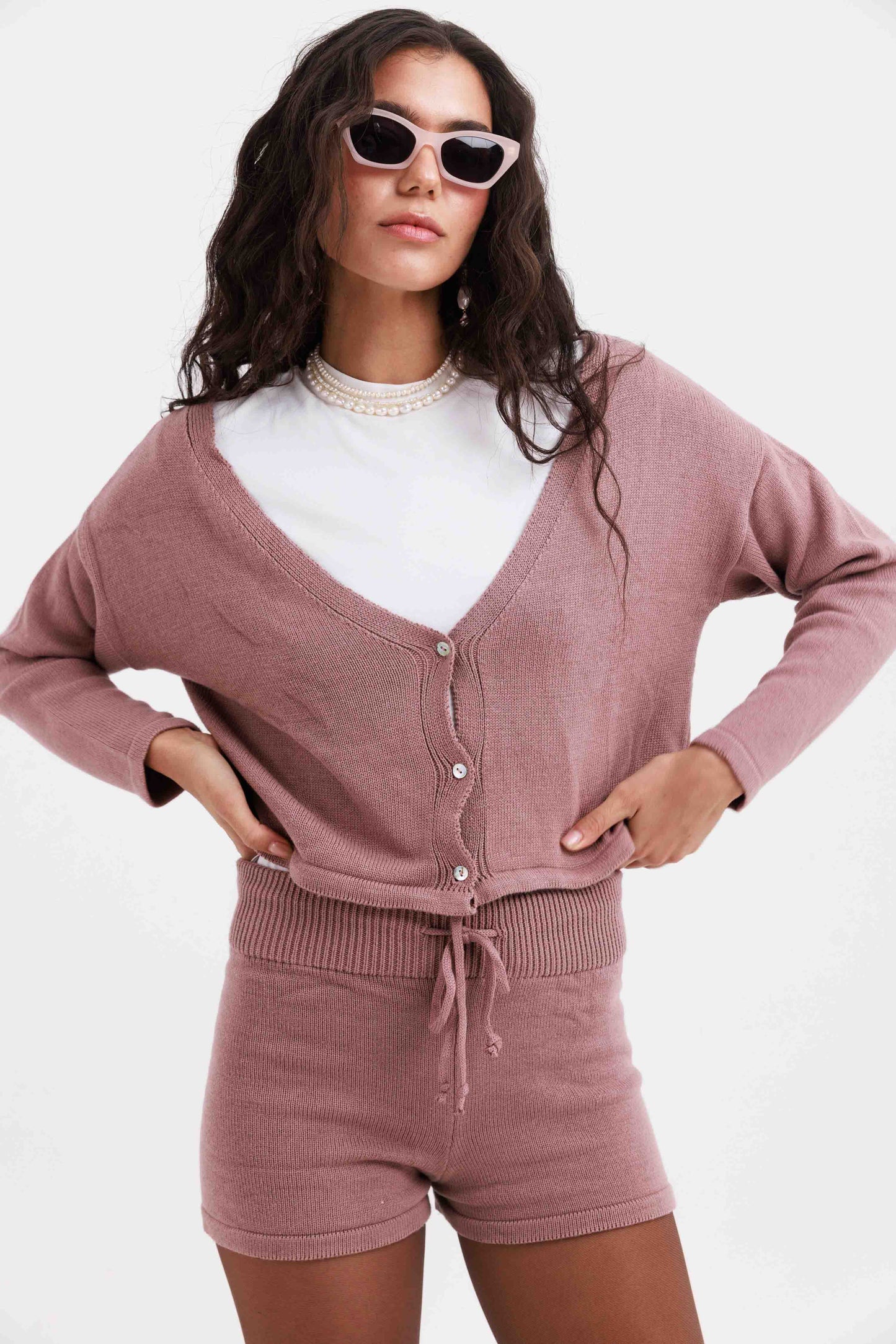 חליפת סריג אליס - זית