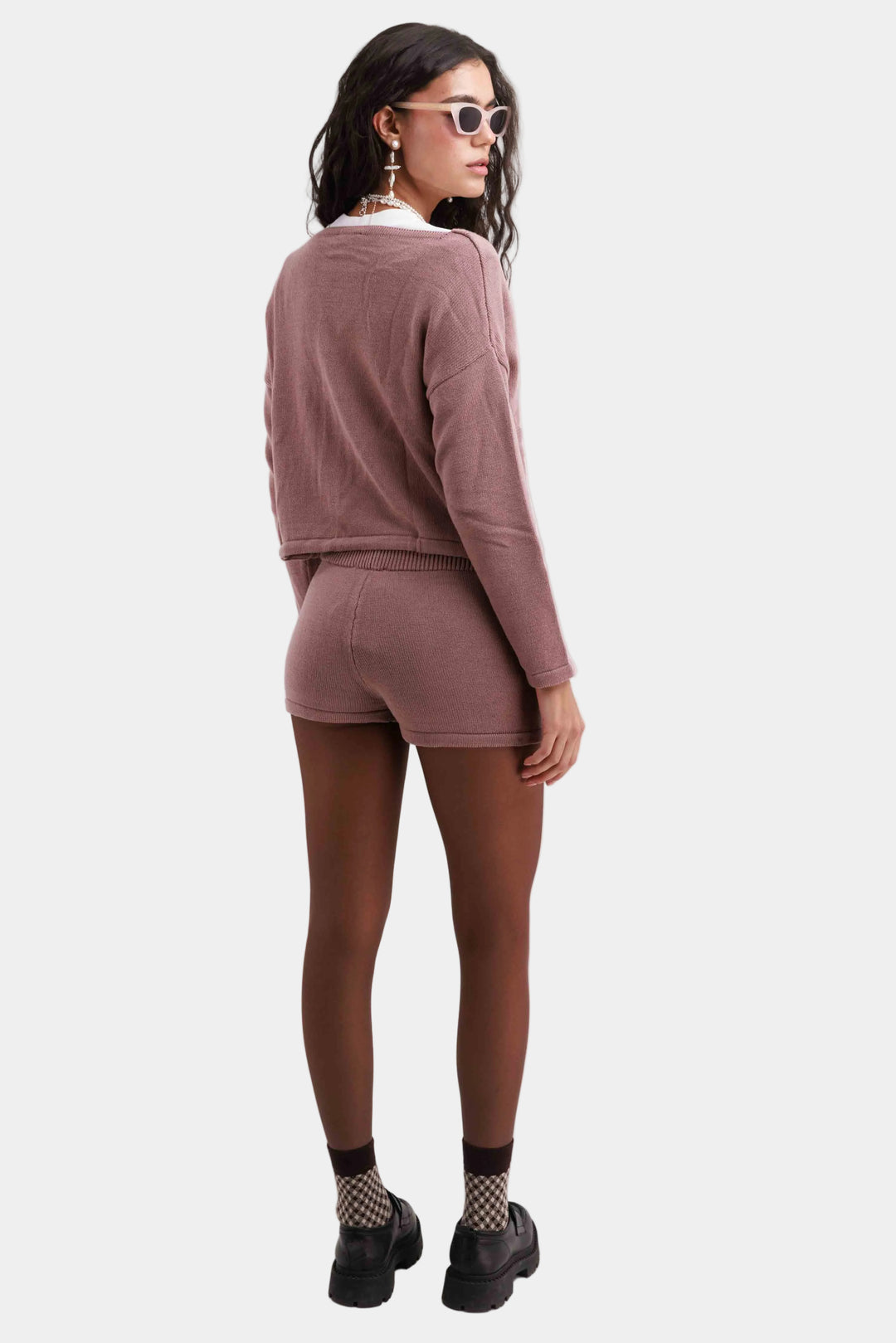 חליפת סריג אליס - ורוד