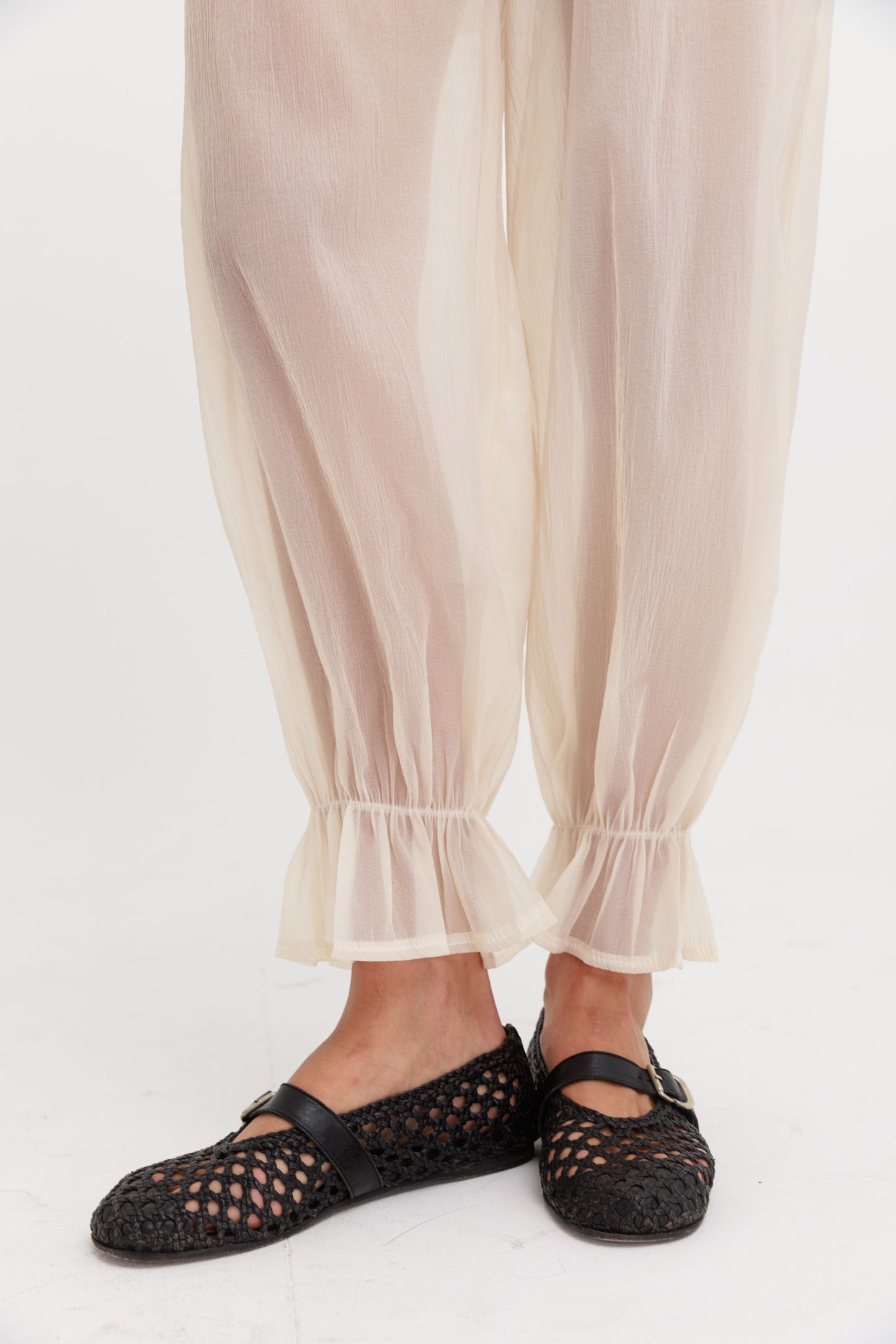 מכנסי שיפון דני - שמנת