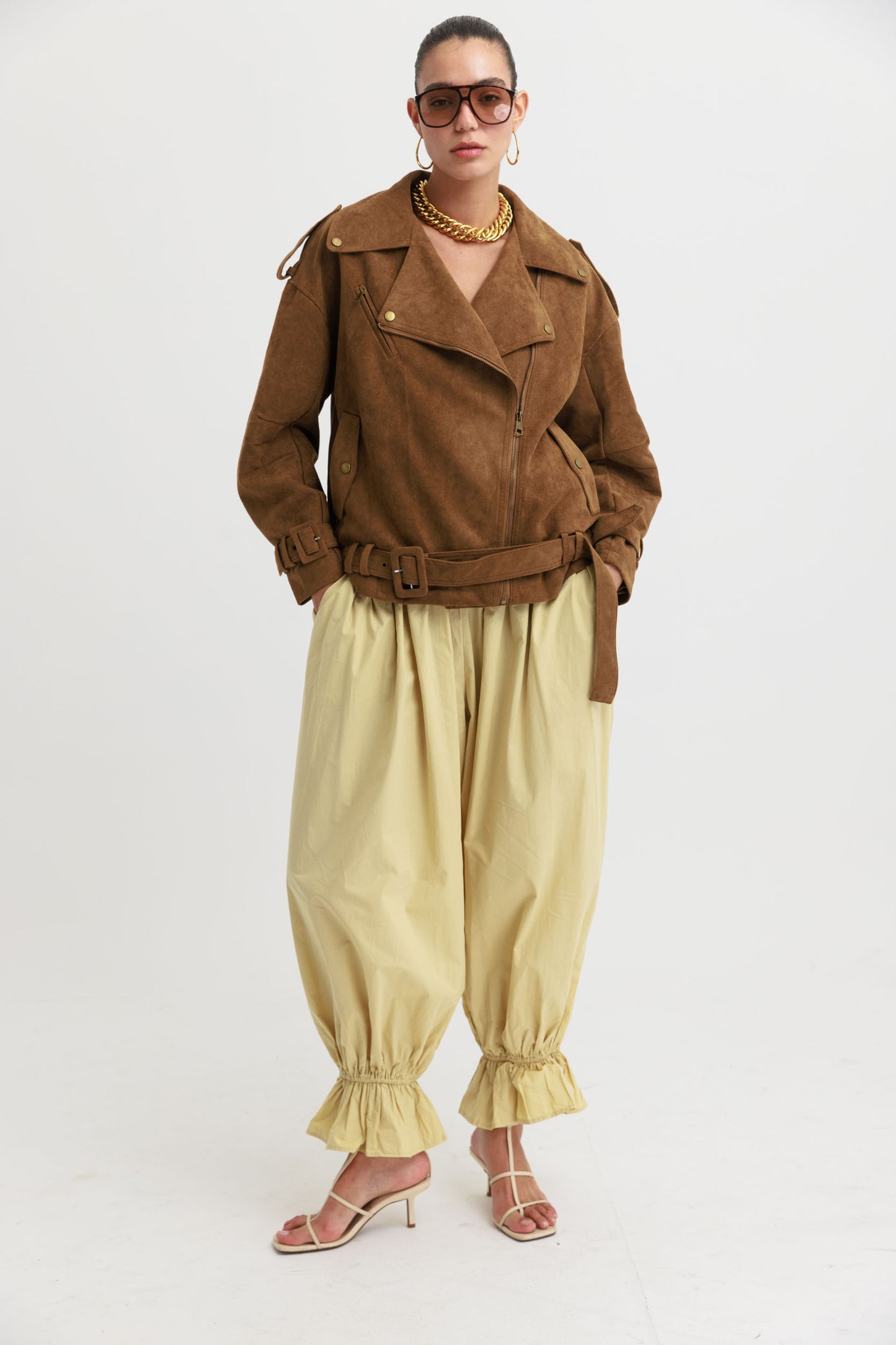 הזמנה מראש - מכנסי מודי - בז