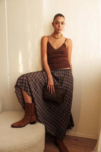 גופיית סריג קדבורי - חום