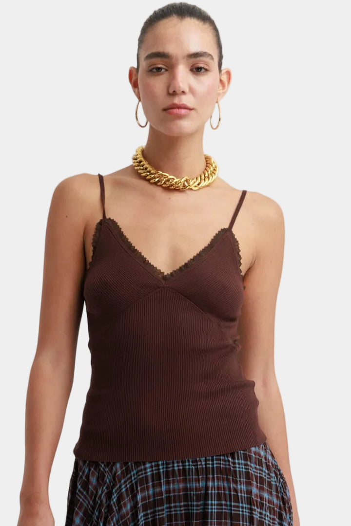 חצאית משבצות שיילי- חום תכלת