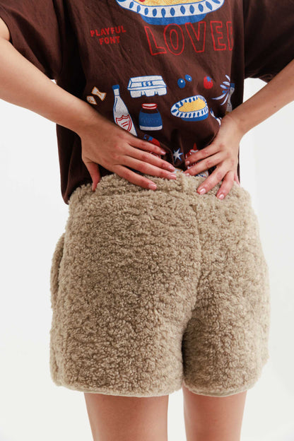 מכנסי שורטס ליאה - שמנת