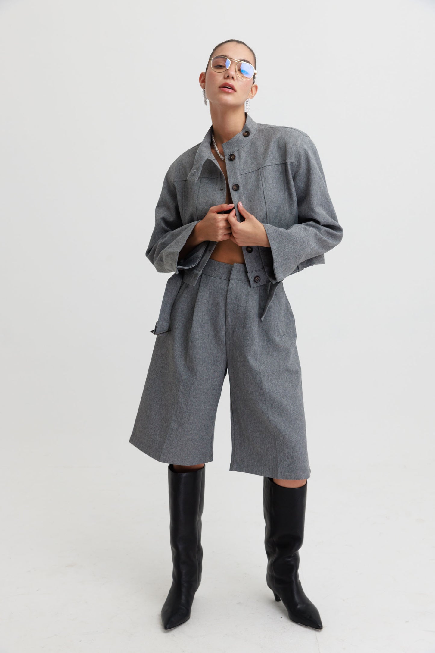 חליפת ברמודה שיינה- חום