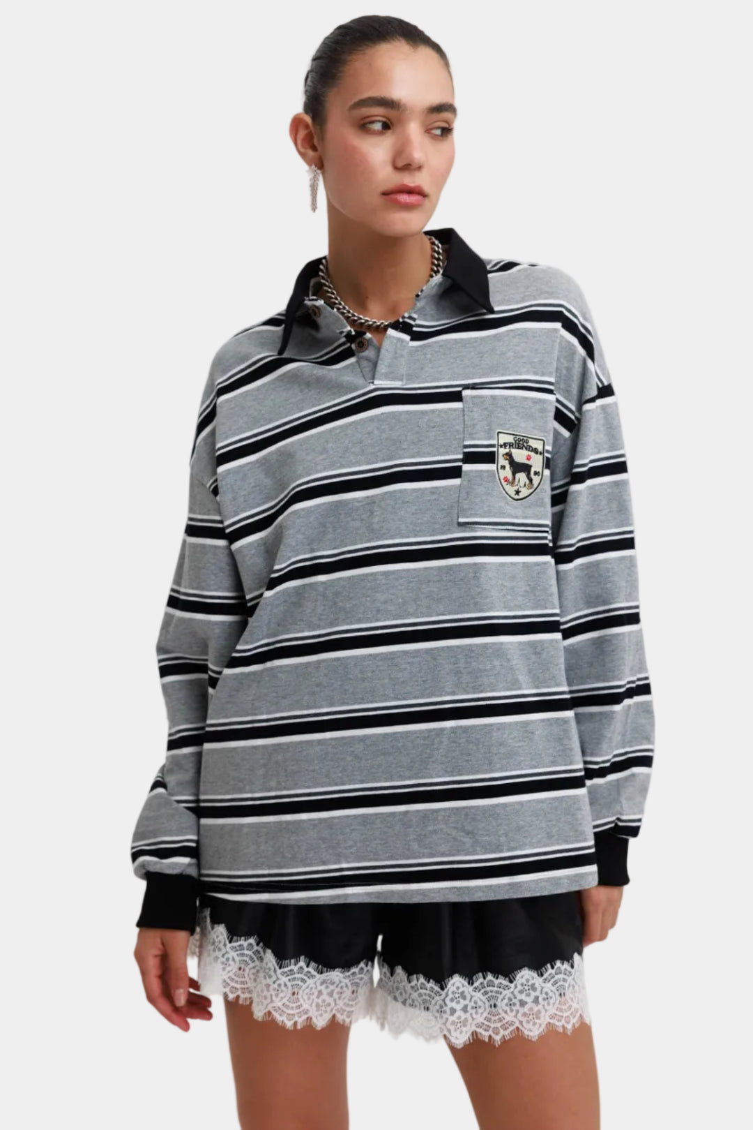 מכנסוני שורטס עור לואה - שחור