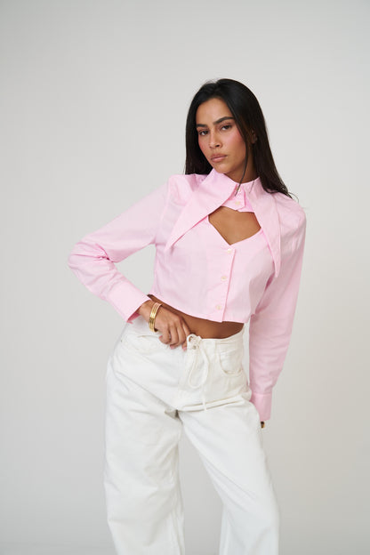 חולצת לימסל לב - לבן