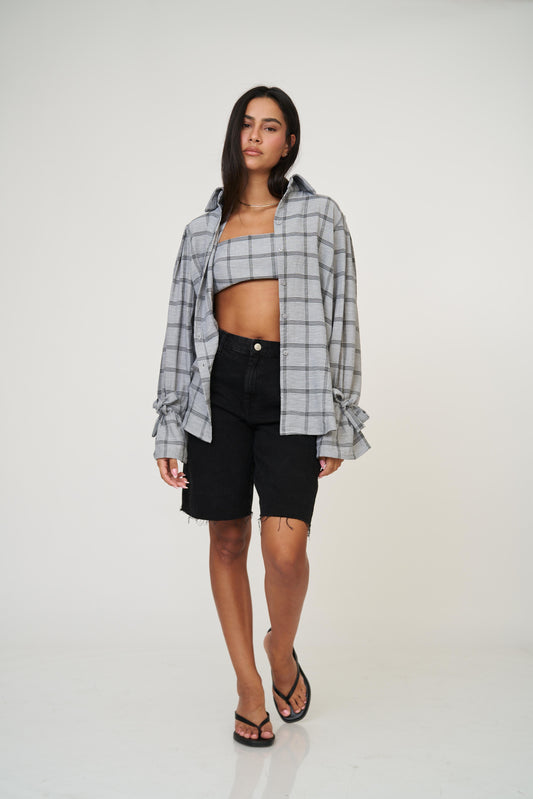 מכופתרת אניטה - כחול