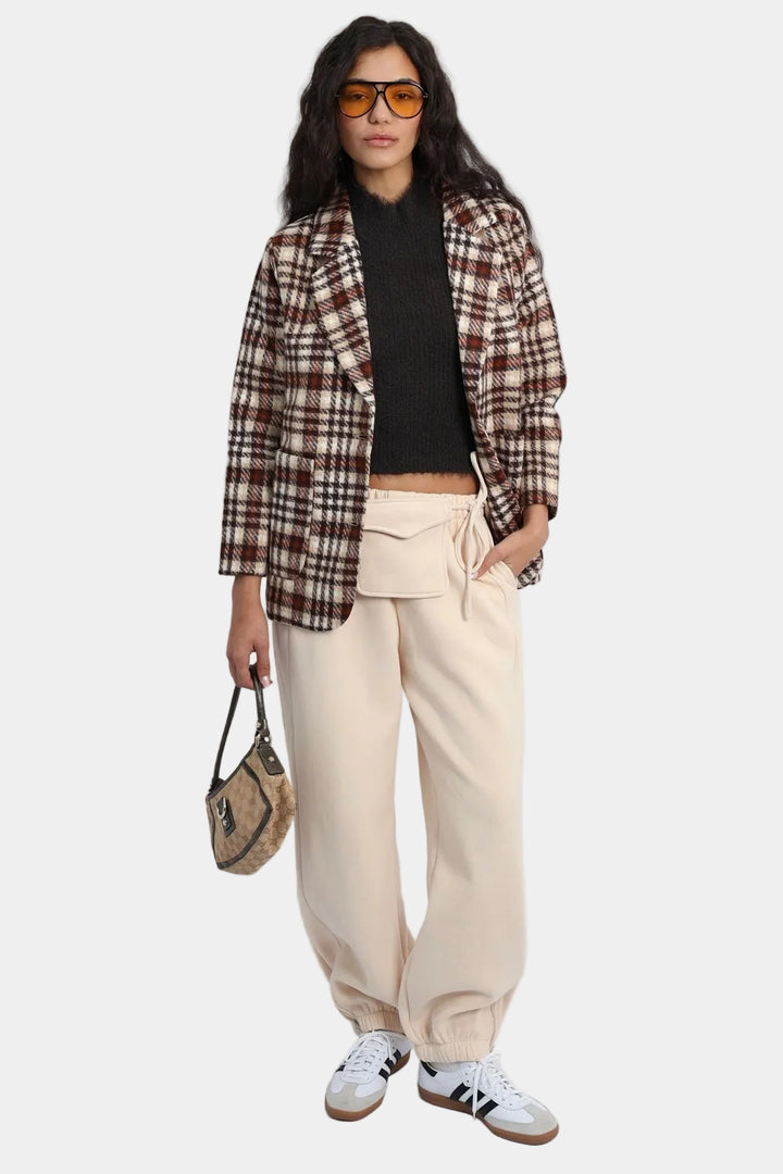 גקט דאפי משובץ – חום