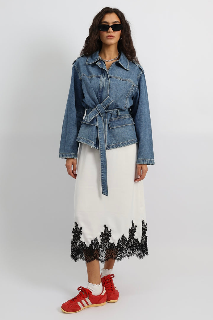 חצאית קולין - שמנת