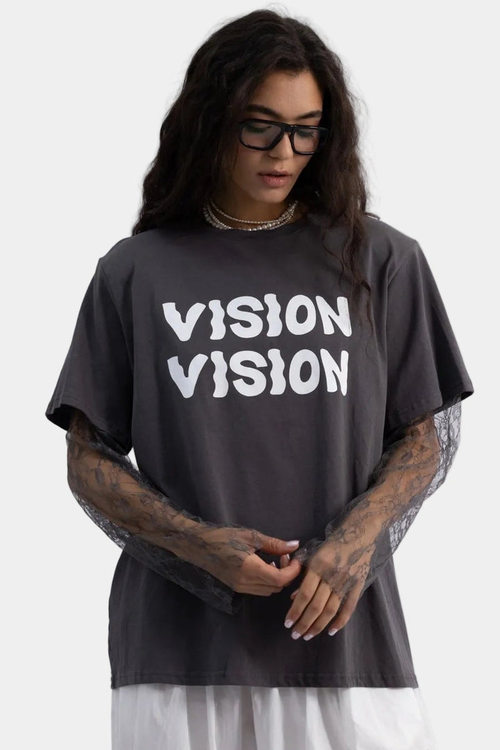 טי שירט ויזן - אפור