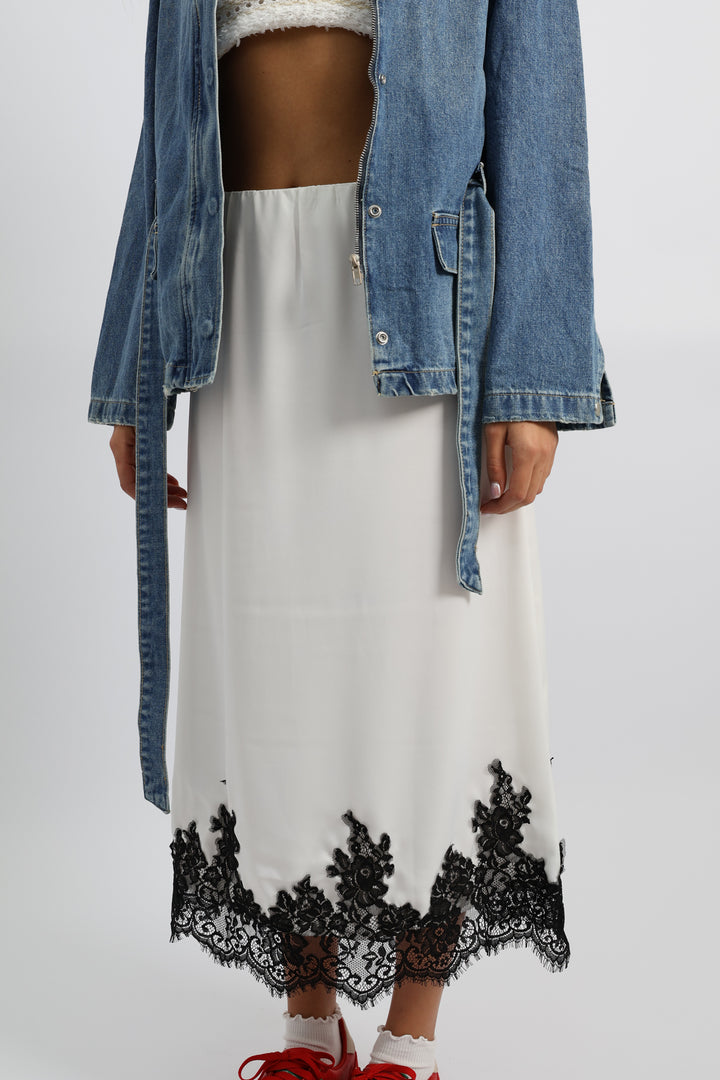 חצאית קולין - שמנת