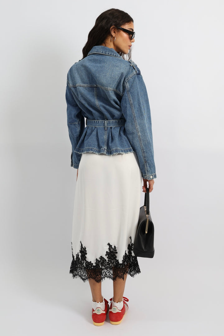 חצאית קולין - שמנת