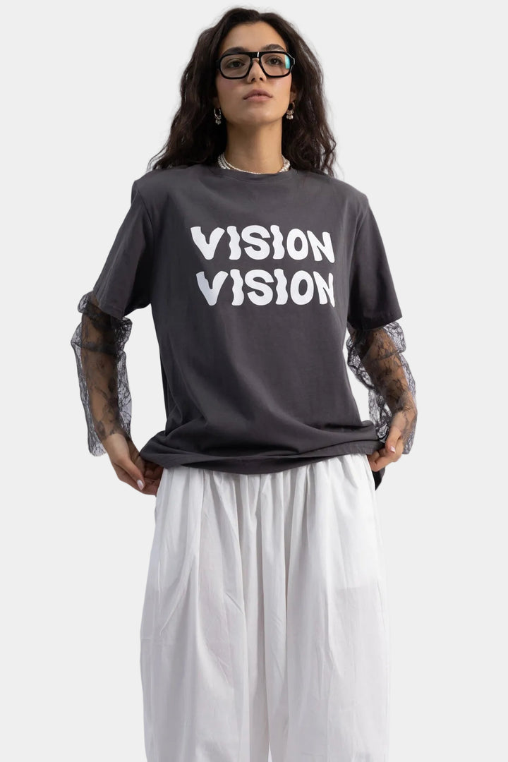 טי שירט ויזן - אפור