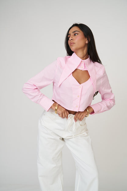 חולצת לימסל לב - לבן