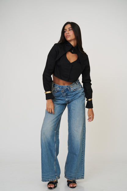 חולצת לימסל לב - לבן