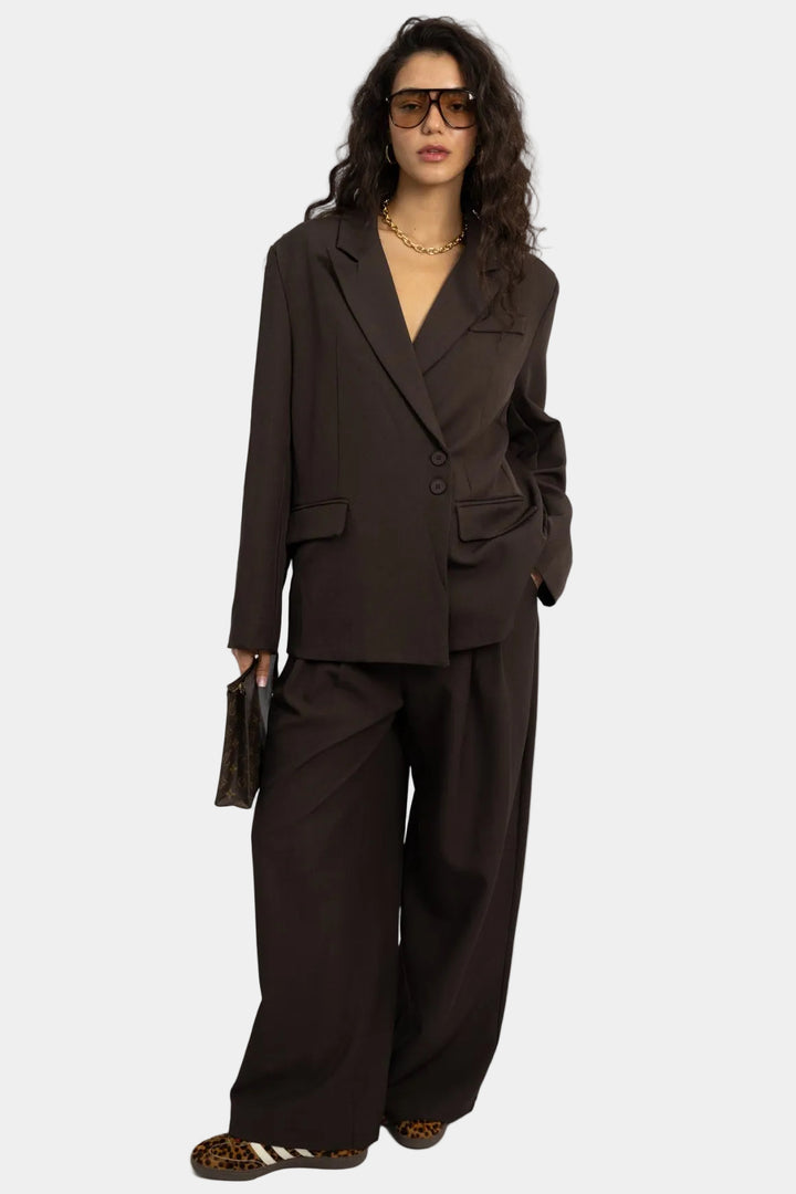 חליפת אוברסייז אוליביה- חום