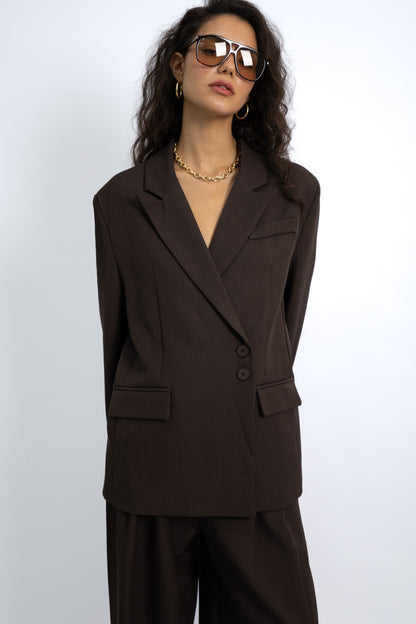 חליפת אוברסייז אוליביה- חום