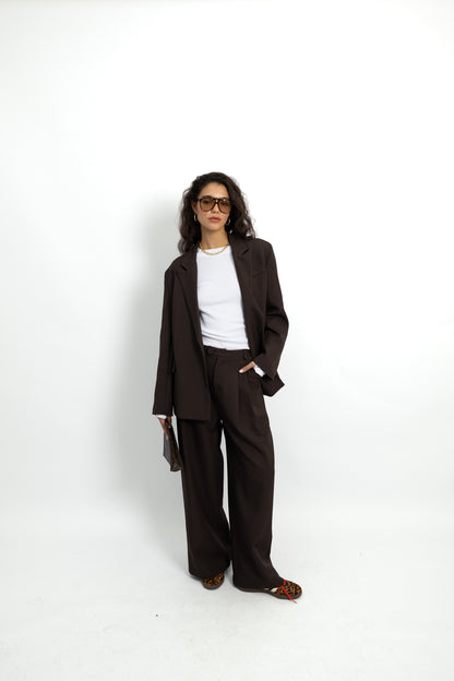 חליפת אוברסייז אוליביה- חום