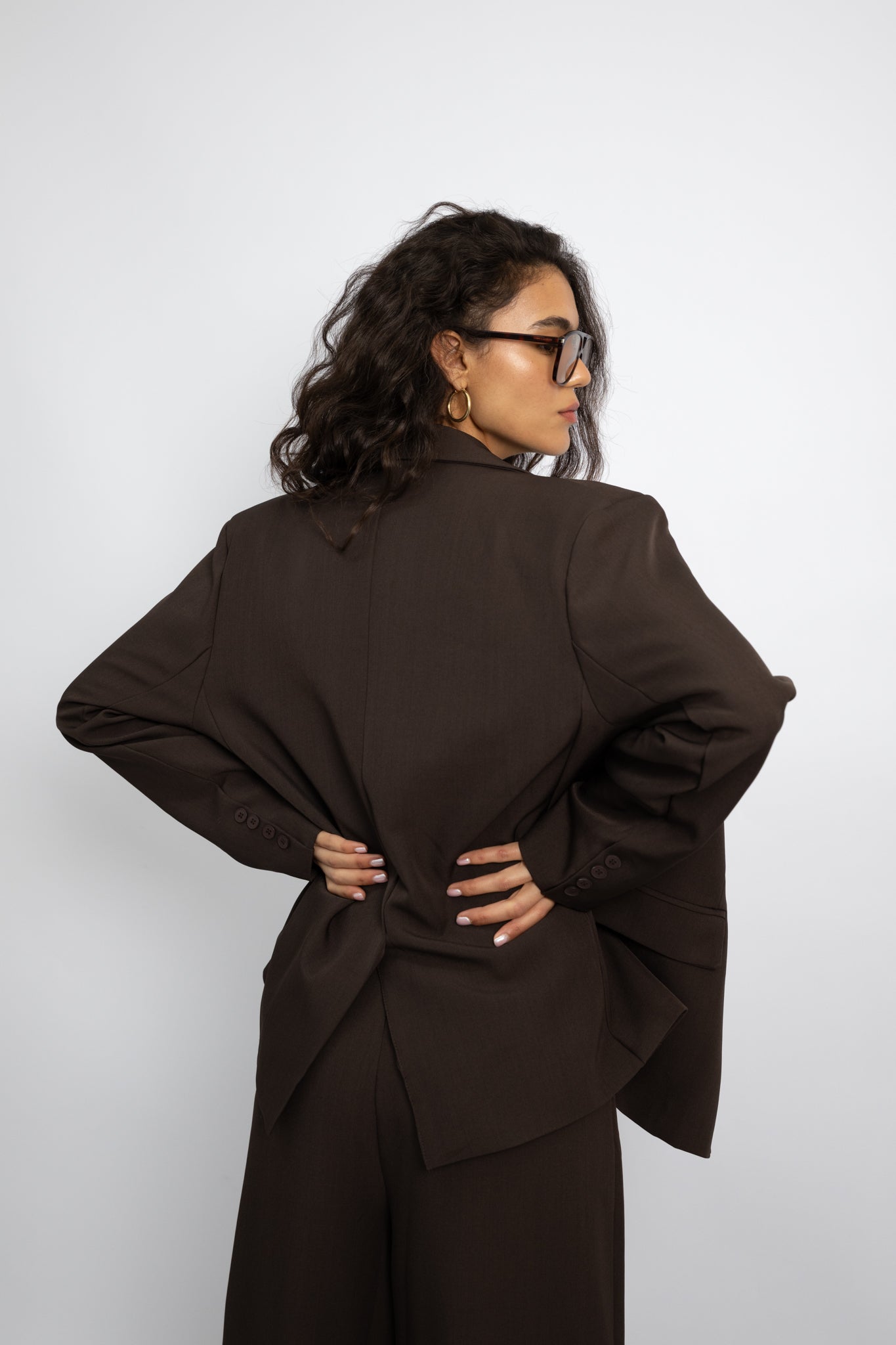 חליפת אוברסייז אוליביה- חום